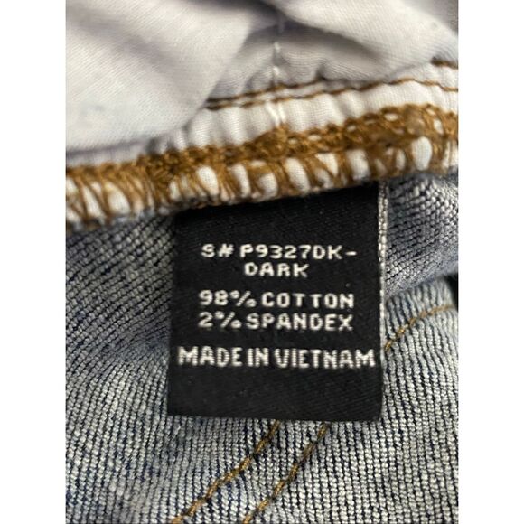 Harper Curvy Fit Mid Rise Jeans Ankle Crop Raw Hem Distressed Women’s Sz 30 - Picture 5 of 7